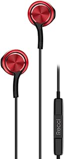 سماعة أذن ريتشي J500 بتصميم أنيق أحمر، إضافي