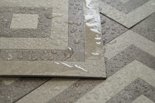 Colamo Luxury Peel And Stick Backsplash,Large Square Faux Stone Tile,Self Adhesive Waterproof 3D Wall Panel,Geometric Marble Mosaic,Stick On Accent Wall For Kitchen,Fireplace,Bathroom(10,Beige Brown) #TOP4