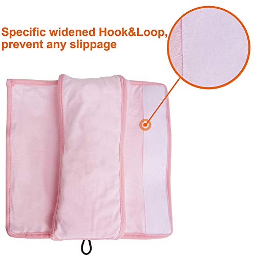 Image of COOLBEBE Seat Belt Pillow for Kids, Extra Soft Toddler Travel Pillow for Car Seat, Universal Carseat Strap Cushion Pads for Childs Baby People Adults, Pink