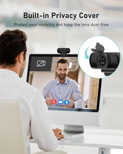 Webcam 2,5K USB supprime le bruit de fond pour vos réunions - 7
