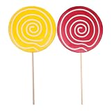 Amosfun 2pcs Faux Swirl Candy Ornament Giant Lollipop Props for Festive Party, Photo Shoots, Weddings Pretend Play 11.81 X 5.11 Inches