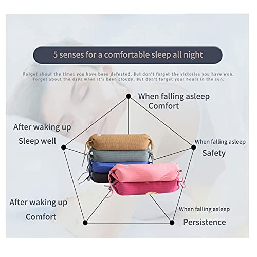 Hanlin Organic Buckwheat Pillow Cylindrical Shape,Super Soft Bamboo Pillowcase Neck Pillowrelieve Fatigue, Improve Sleep Quality, Removable And Washable50Cm×13Cm (Dark Gray) #TOP4