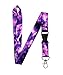 Lanyard-Lanyards for Women/Men-ID Lanyard-Key Lanyard-University Lanyard -Premium Soft Silky Wide Strapped Beautifully Printed Lanyard with Safe Removable Buckle & Spring Clip (Purple)