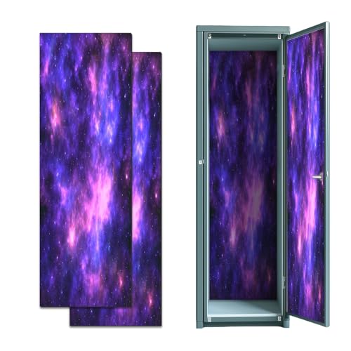 2 Pcs Locker Magnetic Wallpaper Galaxy Night Print 12" x