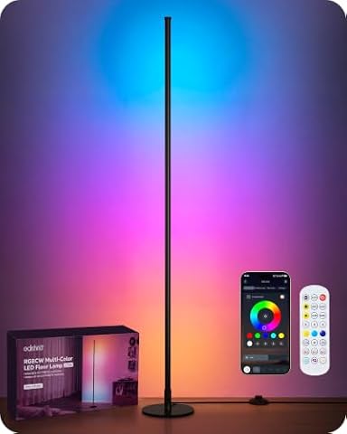 DEWENWILS&EDISHINE EDISHINE RGBCW Corner Floor Lamp, Music Sync, Smart App & Remote Control — $44.99 (36% off)