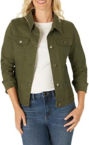 Riders by Lee Indigo Women's Denim Jacket, Olive Night, Medium