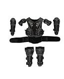 Kids Motocross Suit Chest Back Arm Elbow Pads, Hard Rubber Shell [car part]