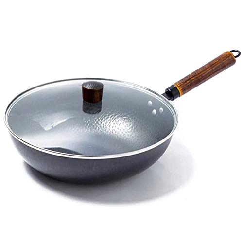 Set de woks con tapa antiadherente para cocina a gas