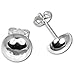 Produktbild SilberDream Ohrringe 8mm für Damen 925 Silber Ohrstecker Halbkugel SDO5558