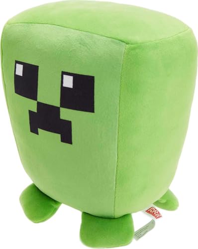Mattel HJJ01 Minecraft Cuutopia 10-In Creeper Plush Character, Soft Rounded Pillow Doll, Video Game-Inspired Collectible Toy thumb #2