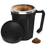 LeadYuantop Self Stirring Coffee Mug, 18 oz Automatic Magnetic Electric Mixing Cup Stainless Steel Travel Cup for Coffee, Chocolate, Milk, Tea, Office, Home, Kitchen (Deep Navy)