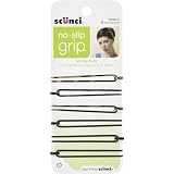 Scunci 6 Piece 3704003a048 No-Slip Grip Oval Bobby Pins Assorted Colors, 0.8 Ounce