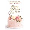 Custom Birthday Cake Topper with Name Personalized Happy Birthday Topper, Any Age, Any Name