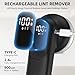 Fabric Shaver, Electric Lint Remover with 3 Speeds 6 Leaf Blades Digital LED Display to Remove Pilling for Clothes and Furniture (Black)