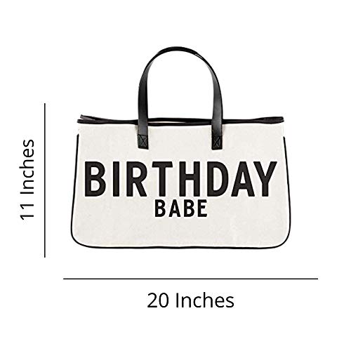 Image of Santa Barbara Design Studio Tote Bag For Women Canvas Shoulder Bag with Genuine Leather Handles,