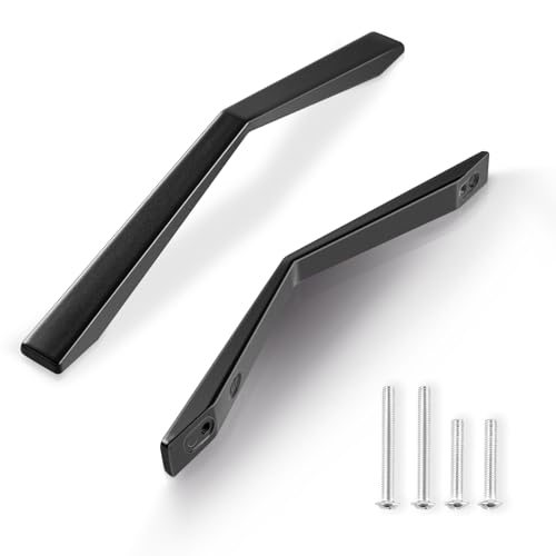 Niviy 10 Stück Küchengriffe Schwarz 128MM Lochabstand Möbelgriff mit 2 Größe Schrauben Aluminium Schrankgriffe, Mode Griffe für Schränke, Schuhschränke, Schubladen und Tür