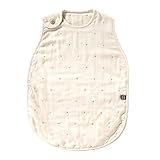 10mois(ディモワ) - BOBO ふくふくガーゼ(6重ガーゼ) トドラーキッズスリーパー ドット 着丈64cm 2~7歳頃まで 8385