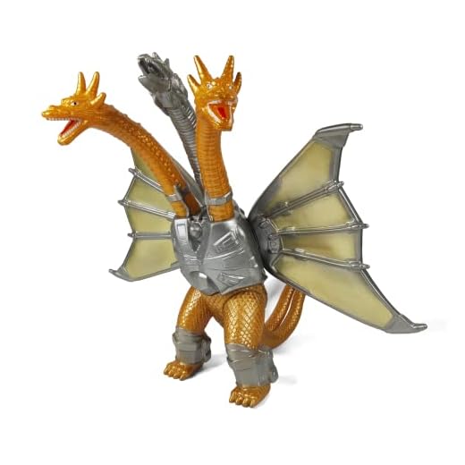 Mecha King Ghidorah, Movable Joints King of The Monsters, Huge Three-Headed Dragon Action Figures, Birthday Gift for Kid [Godzilla Toy Series], Height Above 7 Inch