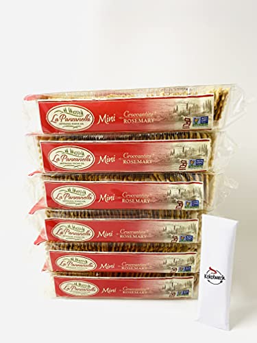 Generic La Panzanella Artisan Crackers Mini Croccantini Rosemary Gourmet Flatbread with Kokobunch Kit 6oz (Pack of 6)