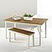 ZINUS Farmhouse Large Dining Table, White