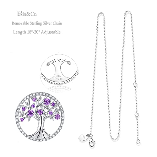 Tree Of Life Necklace For Wife Mom Birthday Gifts February Birthstone Amethyst Jewelry For Women Sterling Silver Fine Jewelry #TOP2