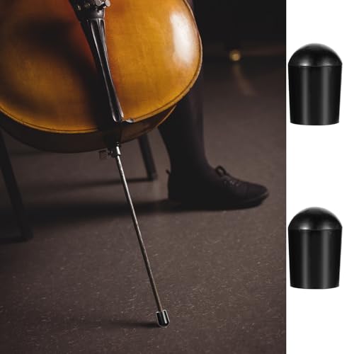 Cello Endpin Rubber Tip, 2 Pcs Cello Endpin Stopper Black Cello Anti-slip Plug Musical Instrument Accessories for Cello Practice Performance - Thumbnail 4