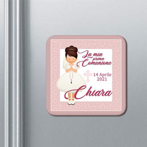 Set x 25 Calamite Prima Comunione Personalizzate con Nome e Data! Idea bomboniera Rosa Bimba!