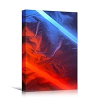 Canvas Wall Art Light Abstract Colorful Decorative Elements Mixed Media Multicolor Swirly - 12x18 inches