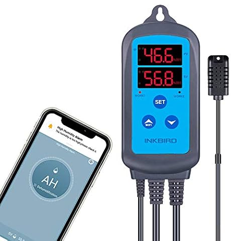 Inkbird IHC-200 WiFi Kontroler wilgotności z bezpłatną aplikacją do szklarni, ogrodu, piwnicy, fermentacji, wędzenia