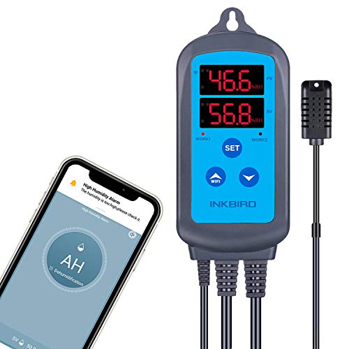 Inkbird IHC-200 WiFi Kontroler wilgotności z bezpłatną aplikacją do szklarni, ogrodu, piwnicy, fermentacji, wędzenia