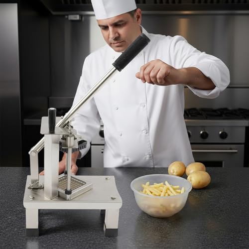 Cortadora de papas fritas comercial 3 cuchillas acero miniatura 3