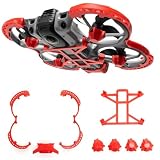 Zestaw ochraniaczy antykolizyjnych 4 w 1 do DJI Avata 360, osłona śmigła + osłona płetwy ogonowej + dolna rama zderzaka + podwozie do akcesoriów do dronów DJI Avata 360 (czerwony)