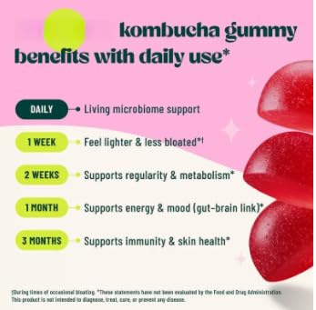 Kombucha - Per gonfiore, salute intestinale, donne e uomini, vegano, non OGM