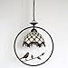 ZYLINX Tiffany Stained Glass Pendant Lamp with Bird Hanging Light Chandelier in Multicolor with Adjustable Hanging Cord for Dining Room Bedroom Restaurant (Beads)