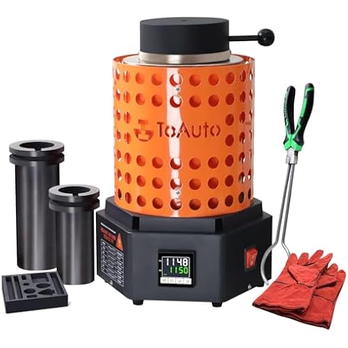 TOAUTO TRF3000 Resistance Gold Melting Furnace 1+3KG 1800W 2102°F