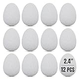 Hygloss Foam Easter Eggs for Crafts - 12 Pcs 1.75' x 2.4' White XPS Foam for DIY Decorations, Kids’ Arts Projects & School Activities - Easter Eggs to Decorate