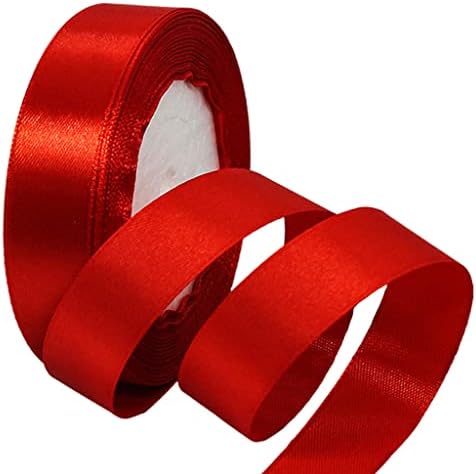 Yellow Ribbon 20mm for Gift Wrapping,22M Double Sided Satin Ribbon Yellow Polyester Ribbon Balloon Ribbon Fabric Thick Ribbon for Crafting,Christmas,Valentine,Bouquets,Cake Wedding Party Decoration