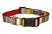 Sassy Dog Wear 18-28-Inch Red/Multi Stripe Dog Collar, Large