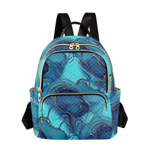 Sac à dos léger marbre bleu foncé : fini le désordre avec ses poches zippées