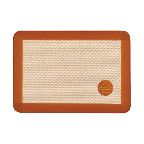 Mrs. Anderson's Baking Non-Stick Silicone Baking Mat - Reusable Oven Liner & Pastry Mat - For Breads, Cookies, Roasting & More - Baker&rsquo;s Essentials - Heat-Resistant to 480&deg;F - Quarter-Size Baking Mat