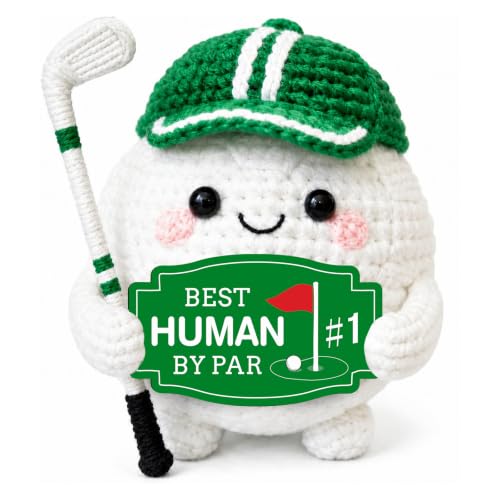 Golf Gifts for Men – Funny Golf Ball Crochet Gifts for Golfers Bosses Day