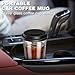 Qipecedm 2 Pack Double Walled Insulated Coffee Mugs with Silicone Lids, 12 OZ Reusable Coffee Cups, Cappuccino, Tea, Latte, Iced Coffee Cups, Travel Mugs, Heat Resistant