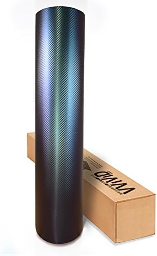 VViViD XPO Purple to Blue Chameleon Carbon Fiber Vinyl Wrap Roll w/Air-Release Technology (1ft x 5ft)