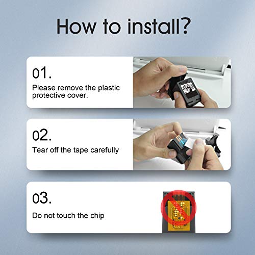 61XL Ink Cartridges Combo Pack |Black and Color |Replacement for HP 61XL 61 XL to use with Envy 4500 Deskjet 1000 1056 1510 1512 1010 1055 OfficeJet 4630 OfficeJet 2600 4600 Series (2 Pack) - Image 6