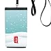 Circular Great Snow Twenty Four Solar Term Phone Wallet Purse Hanging Mobile Pouch Black Pocket