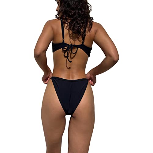 Sculpting Ribbed Bikini Set for Women, Swim Separates4