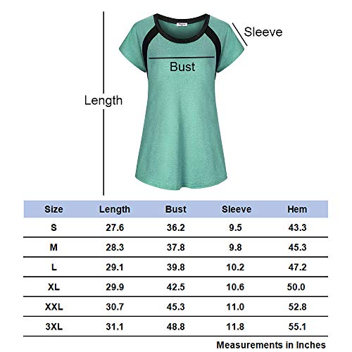 Bobolink Workout Clothes For Women, Ladies Gym Tops Short Sleeve Round Neck Dri-Fit Activewear Running Shirts Athletic Football Tee Yoga Tunic Lightweight Loose Athleisure Exercise Clothing,Red Small #TOP6