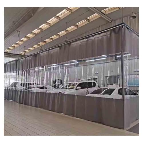 Tende Divisorie Per Garage, Tende Per Porte Impermeabili, Tende Trasparenti Per Esterni Per Autolavaggio, Tende Per Vasche Di Lavaggio Industriali, Tende Per Esterni(Grey,1.2x3m)