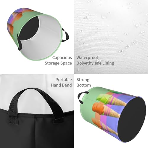Panier à linge imperméable anti-odeur avec poignées pour vêtements sales - 4