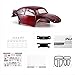 INJORA BUG30 Body Shell with Magnetic Mount for 1/30 Axial SCX30 (Burgundy)